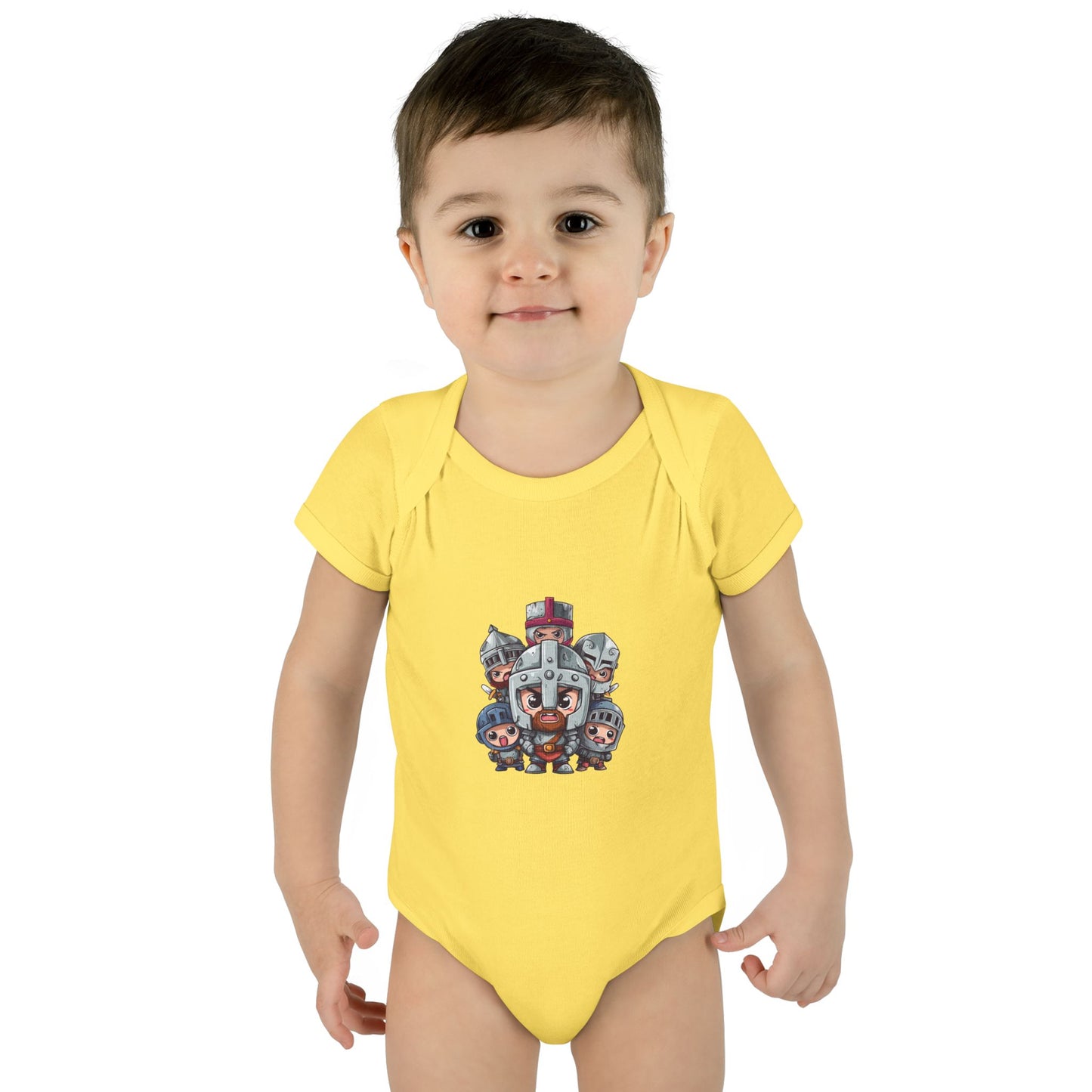 Baby Bodysuit — Cute Cartoon Viking Family Graphic