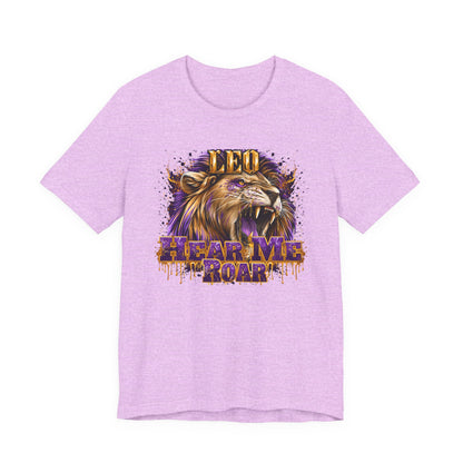 Leo-Hear Me Roar-Zodiac Unisex Jersey Short Sleeve Tee