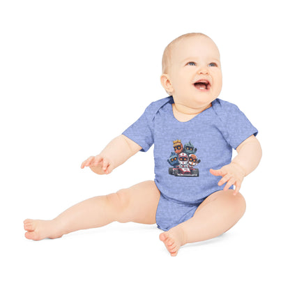 Baby Bodysuit — Cute Racing Kart Crew Graphic Organic Infant One-Piece