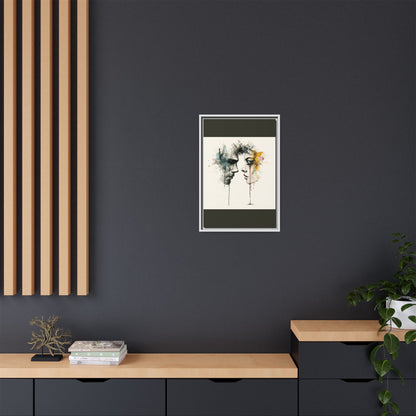 Framed Matte Canvas Art — Abstract Watercolor Faces Wall Print