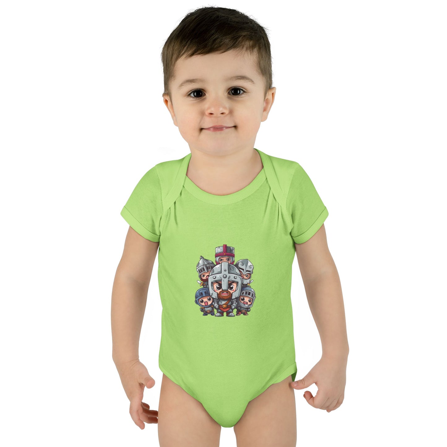 Baby Bodysuit — Cute Cartoon Viking Family Graphic