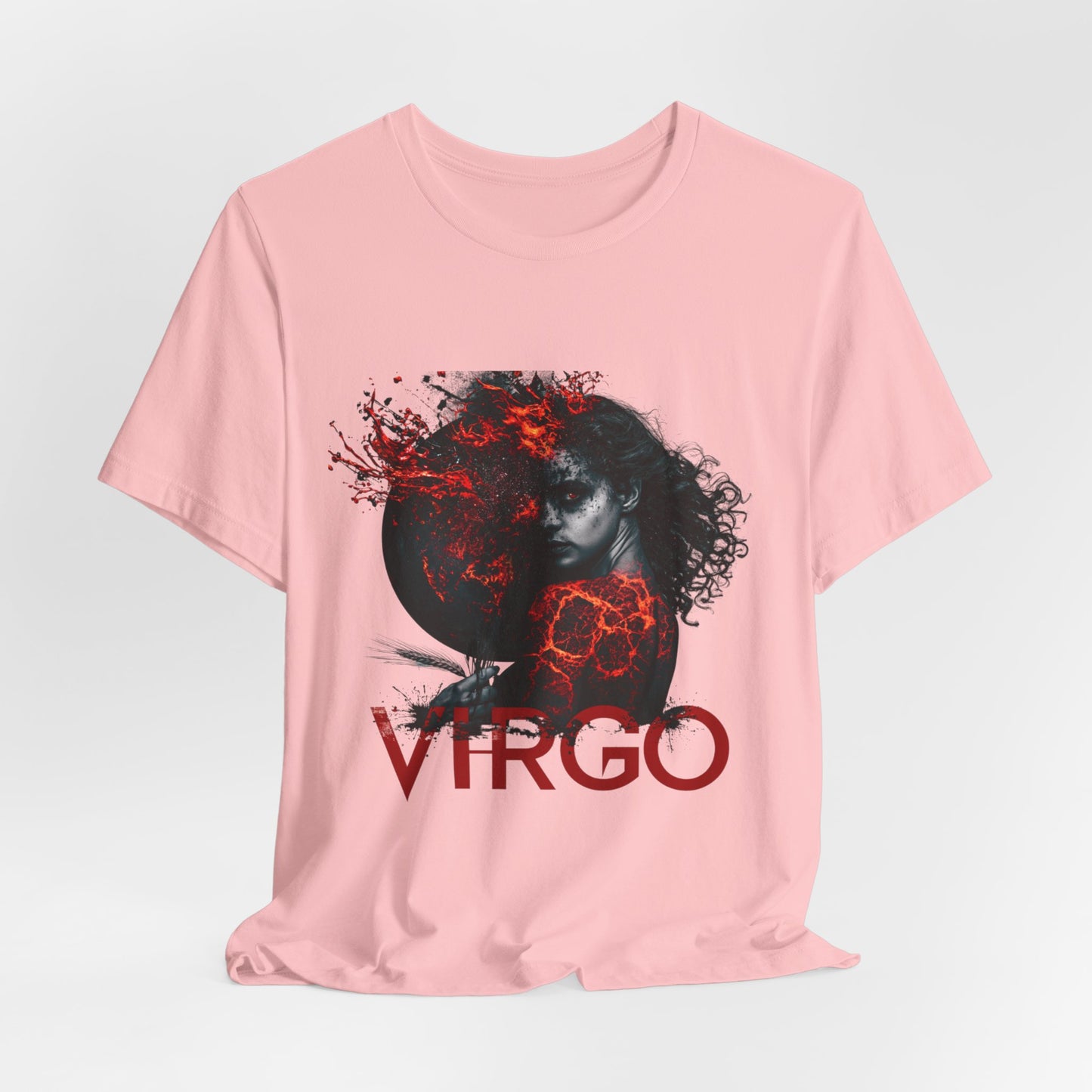 Virgo Fire Zodiac T‑Shirt for Her — Red Astrological Sign Tee