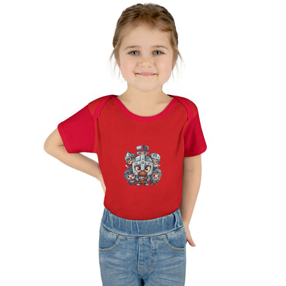 Baby Bodysuit — Cute Cartoon Viking Family Graphic