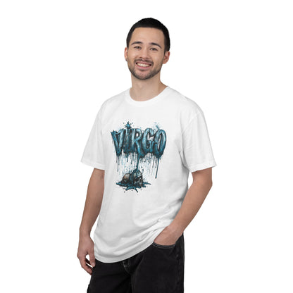 Virgo Graphic T-Shirt — Grunge Zodiac Tee with 'Virgo' Dripping Design