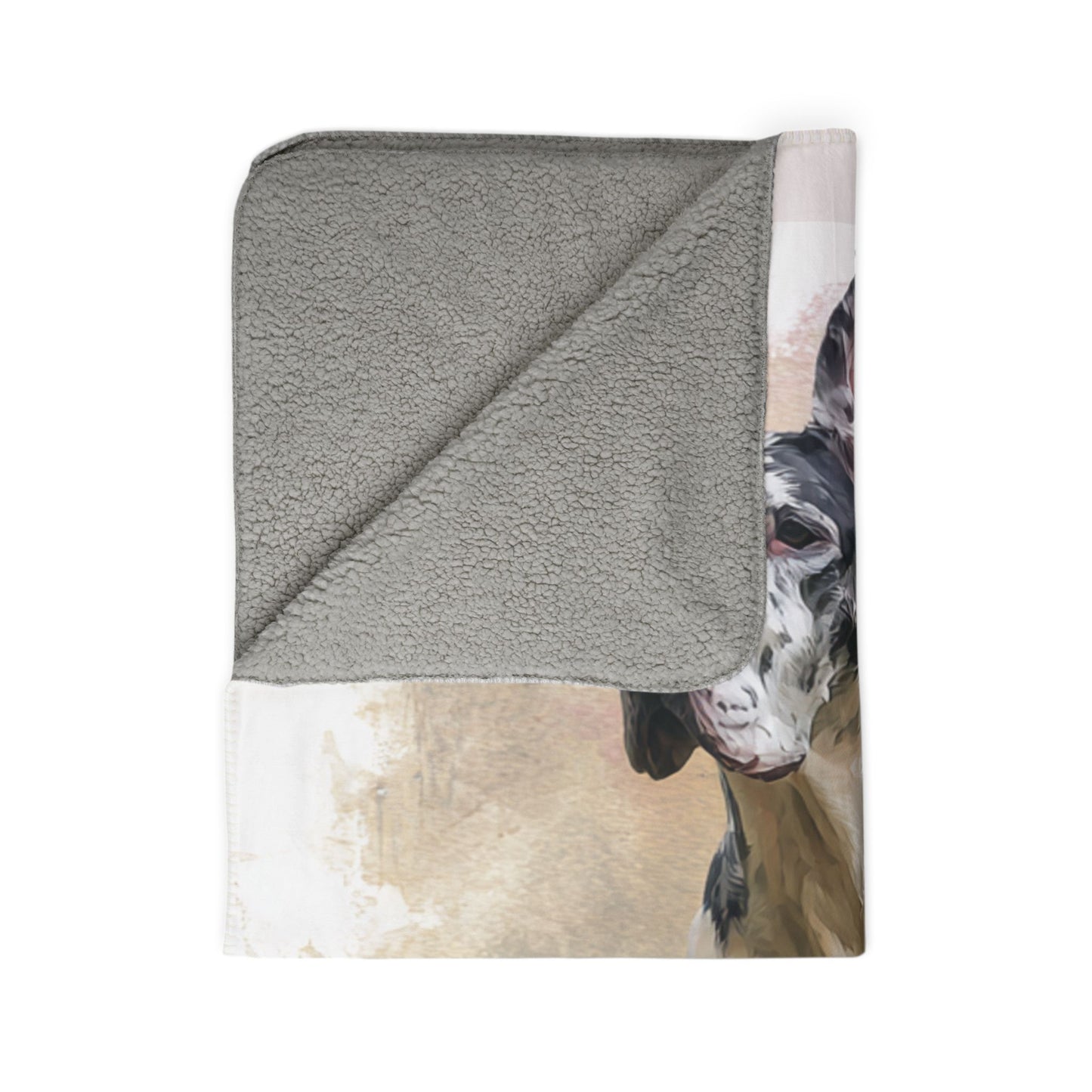 Great Dane Watercolor Fleece Sherpa Blanket — Cozy Dog Lover Throw