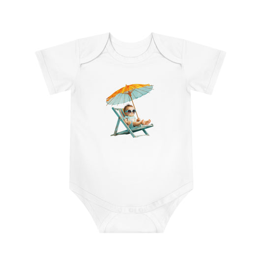 White Baby Bodysuit — Plain Short Sleeve Infant Onesie