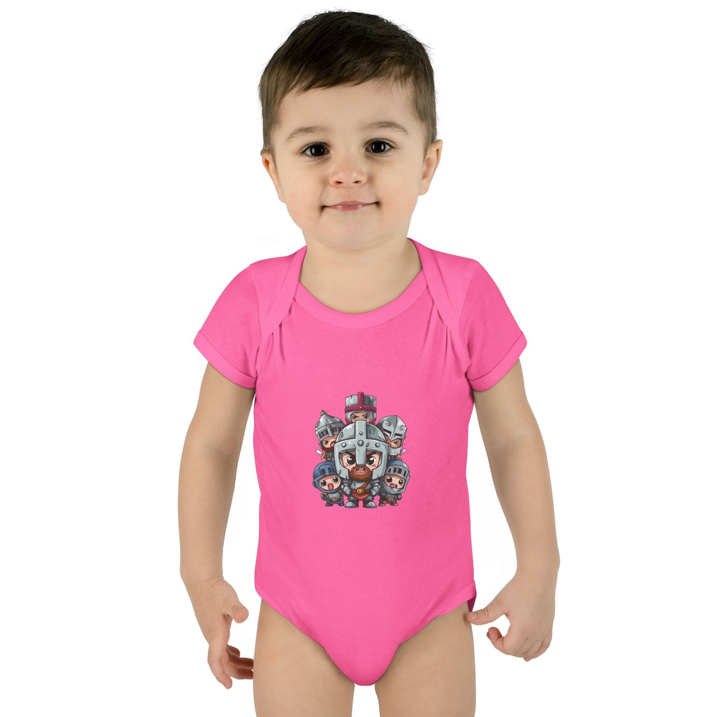 Baby Bodysuit — Cute Cartoon Viking Family Graphic