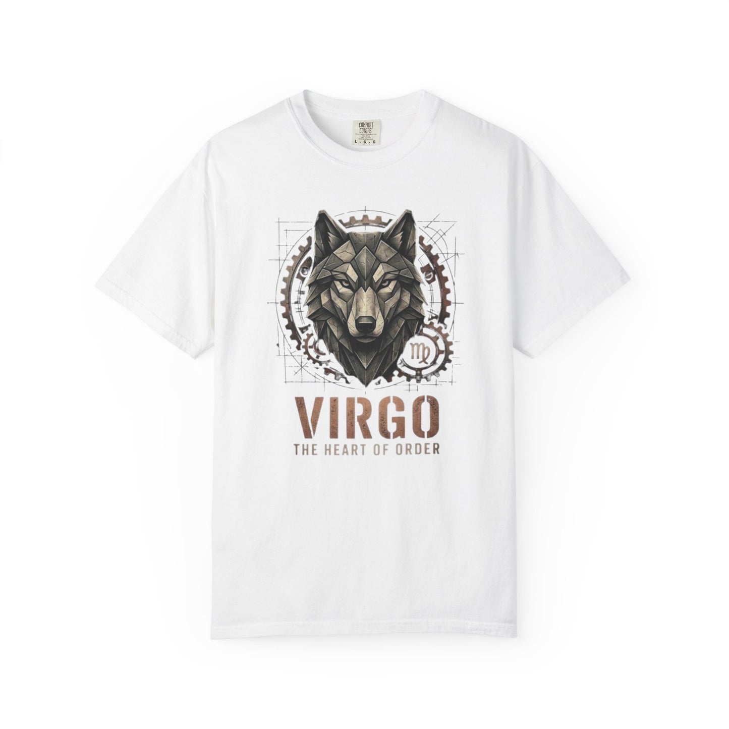 Virgo Wolf T-Shirt for Him — "The Heart of Order" Zodiac Tee