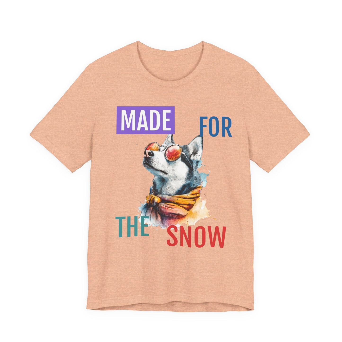 Made for the Snow — Watercolor Husky Winter Tee