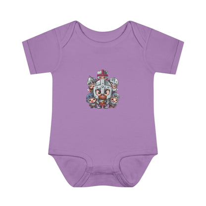 Baby Bodysuit — Cute Cartoon Viking Family Graphic