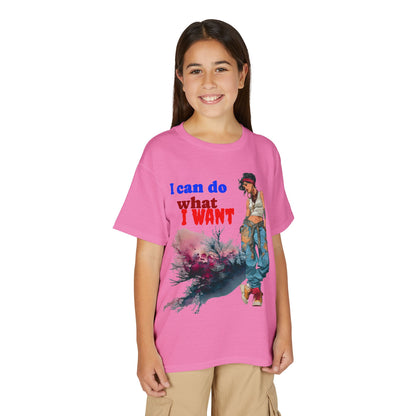 Girls Youth T-Shirt — "I Can Do What I Want" Street Style Graphic Tee