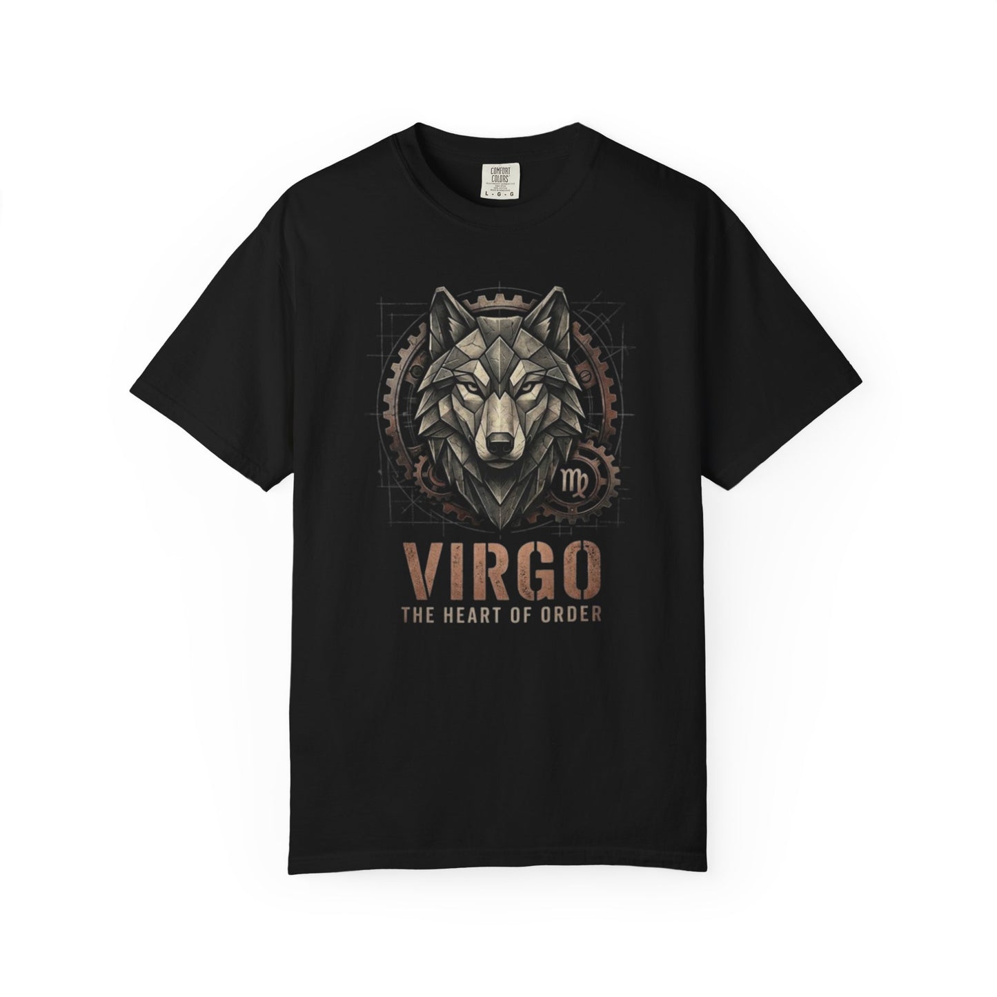 Virgo Wolf T-Shirt for Him — "The Heart of Order" Zodiac Tee