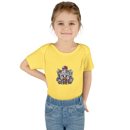 Baby Bodysuit — Cute Cartoon Viking Family Graphic