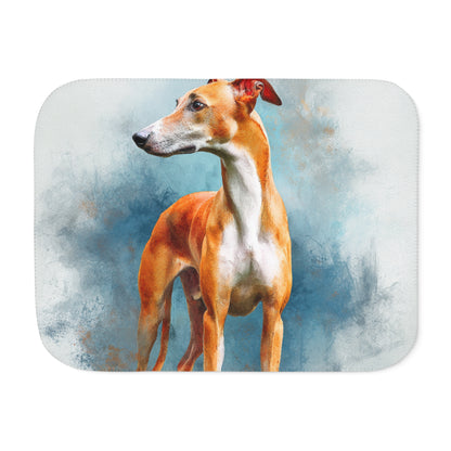 The Azawakh  West African sighthound Sherpa Blanket — Cozy Watercolor Dog Throw