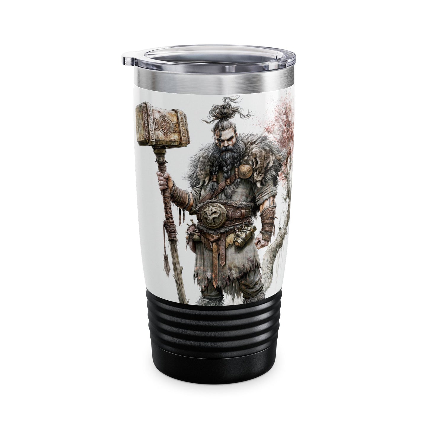 Viking Warrior 20oz Tumbler – Norse Hammer Insulated Travel Cup