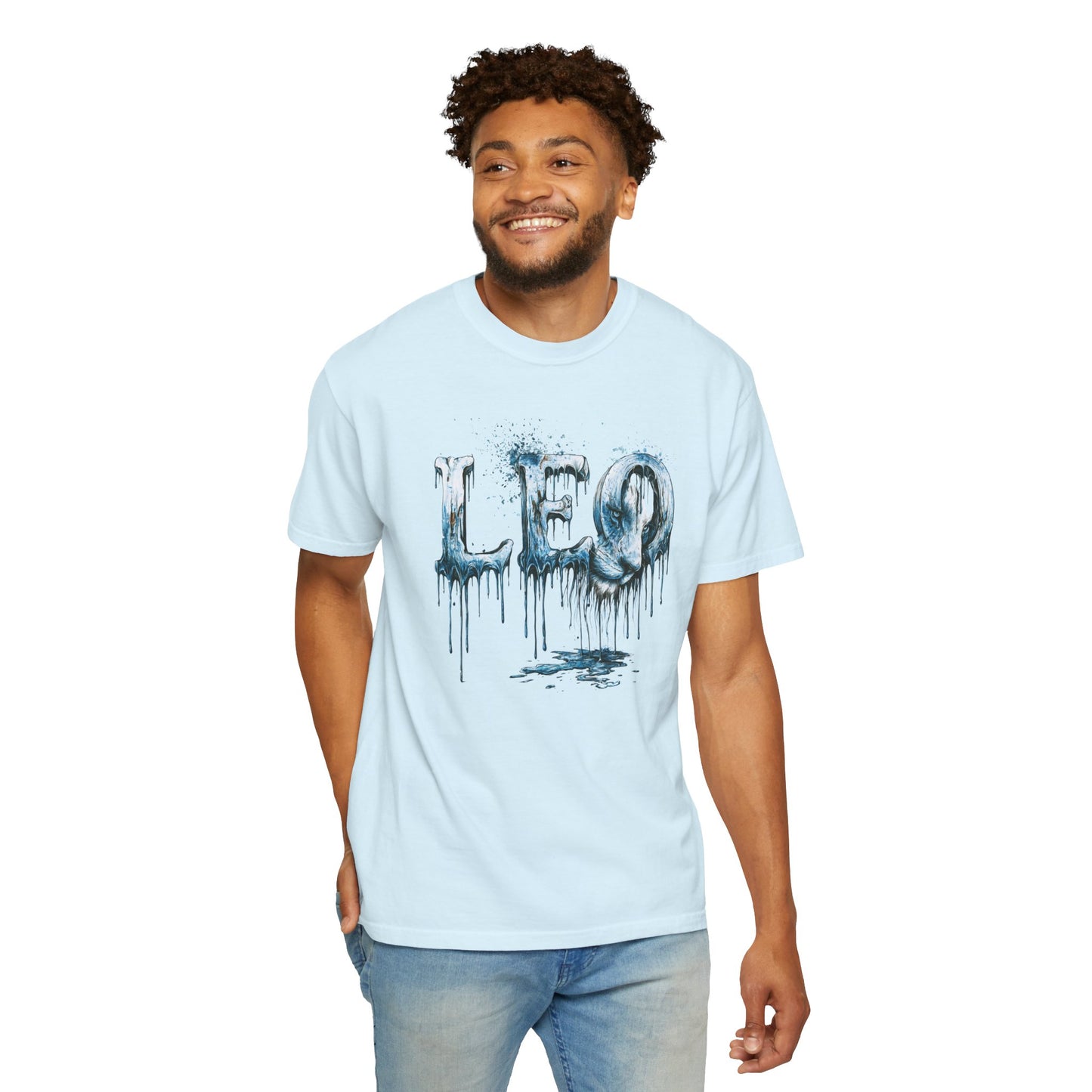 Leo Graphic T-Shirt — Frost Drop Zodiac Tee
