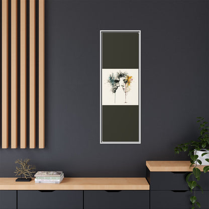 Framed Matte Canvas Art — Abstract Watercolor Faces Wall Print