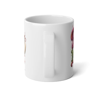 20oz Jumbo Mug - Colorful 'Work It Up' Motivational Art Coffee Cup