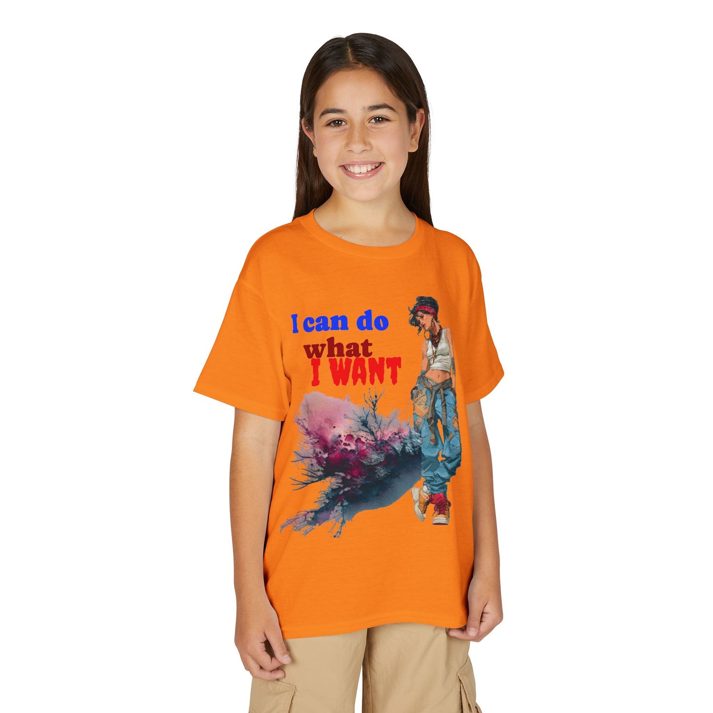 Girls Youth T-Shirt — "I Can Do What I Want" Street Style Graphic Tee