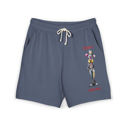 Don't Around Sweat Shorts — Graphic Clown Illustration Fleece Shorts