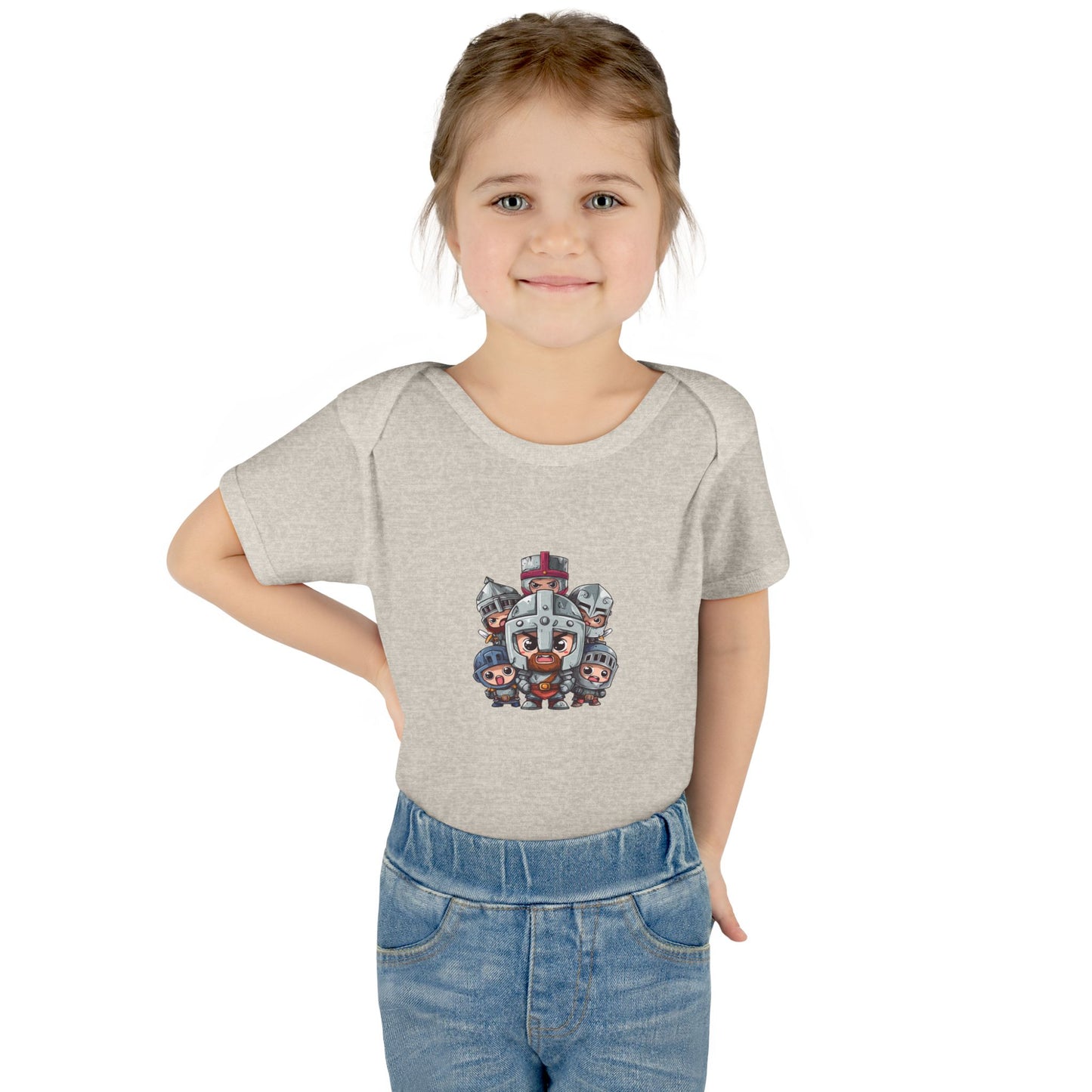 Baby Bodysuit — Cute Cartoon Viking Family Graphic