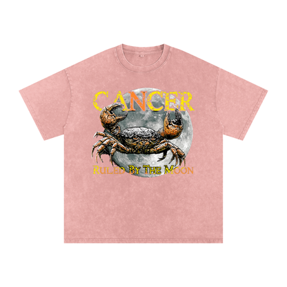Snow Washed Oversized Cotton T-Shirt