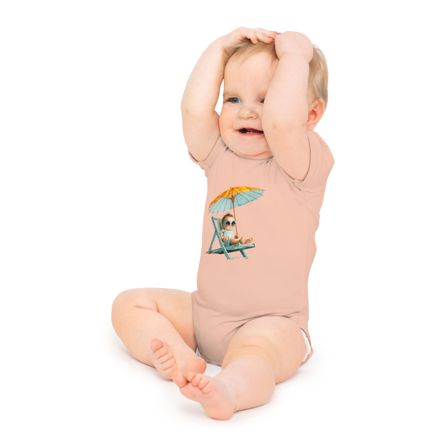 White Baby Bodysuit — Plain Short Sleeve Infant Onesie
