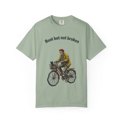 T-Shirt — "Bent but not broken" Vintage Bicyclist Graphic Tee