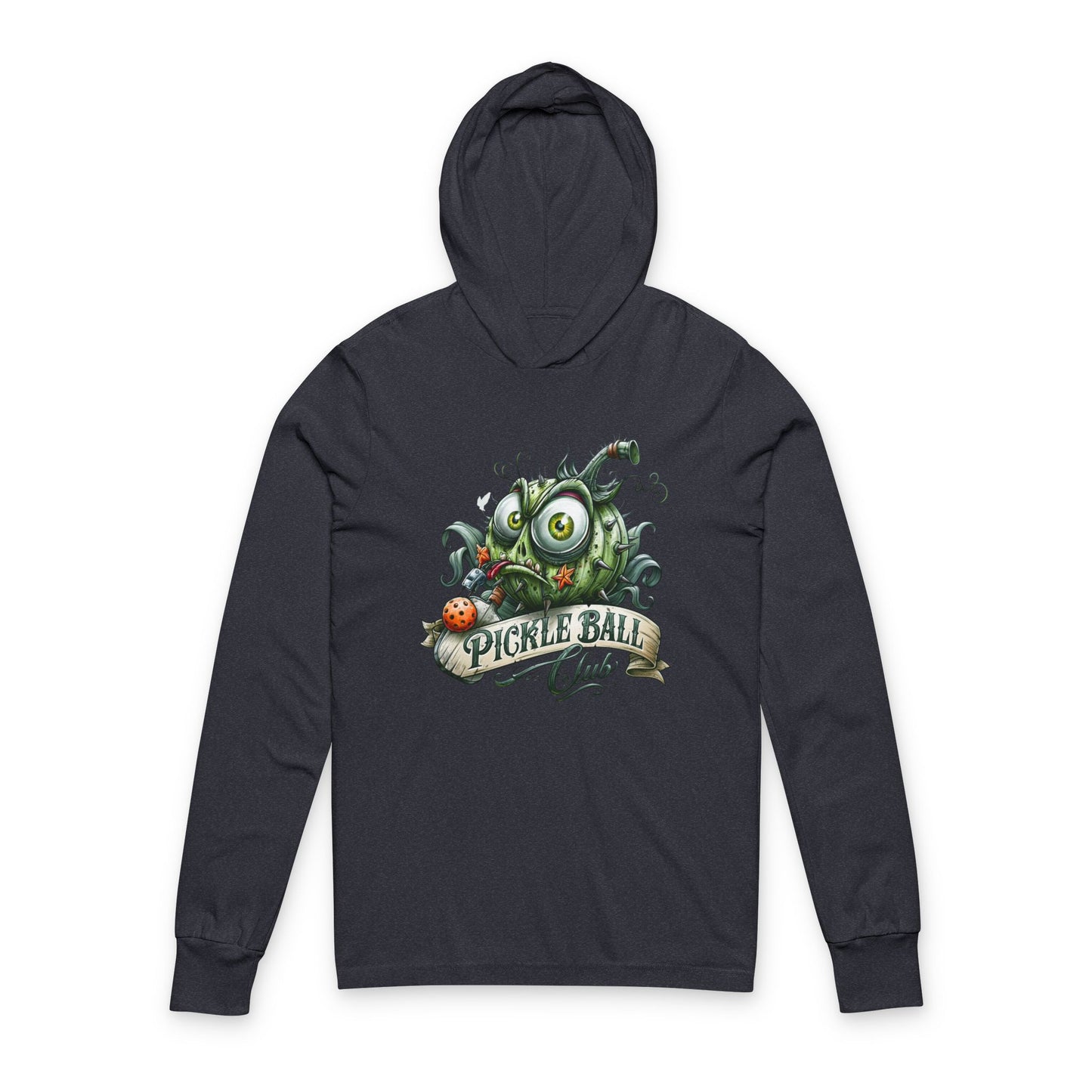 Pickleball Club Hoodie Tee — Vintage Monster Pickleball Graphic Long Sleeve