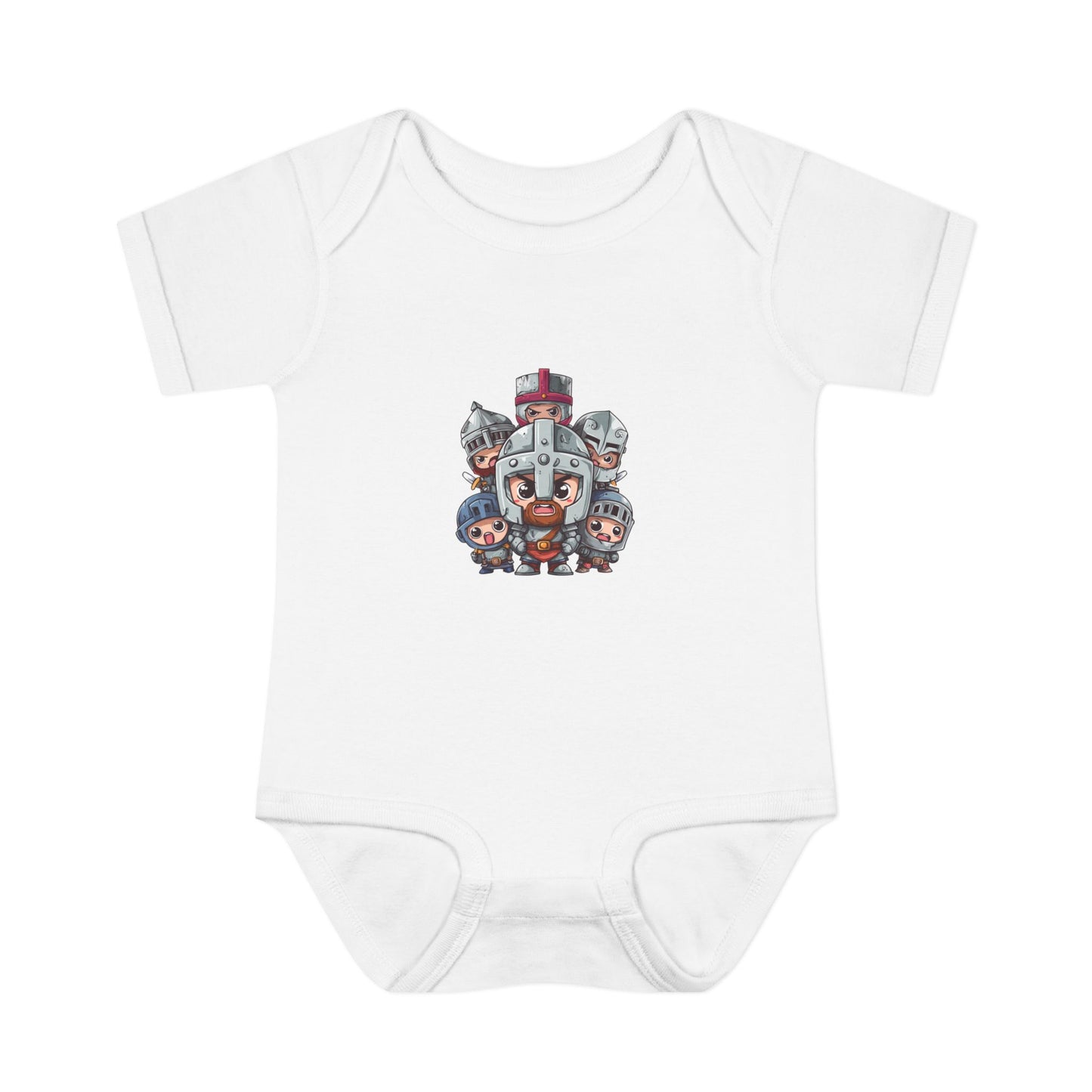 Baby Bodysuit — Cute Cartoon Viking Family Graphic