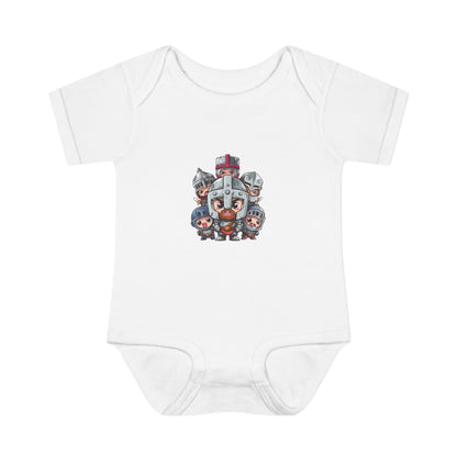 Baby Bodysuit — Cute Cartoon Viking Family Graphic