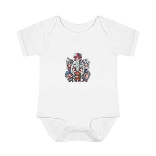 Baby Bodysuit — Cute Cartoon Viking Family Graphic