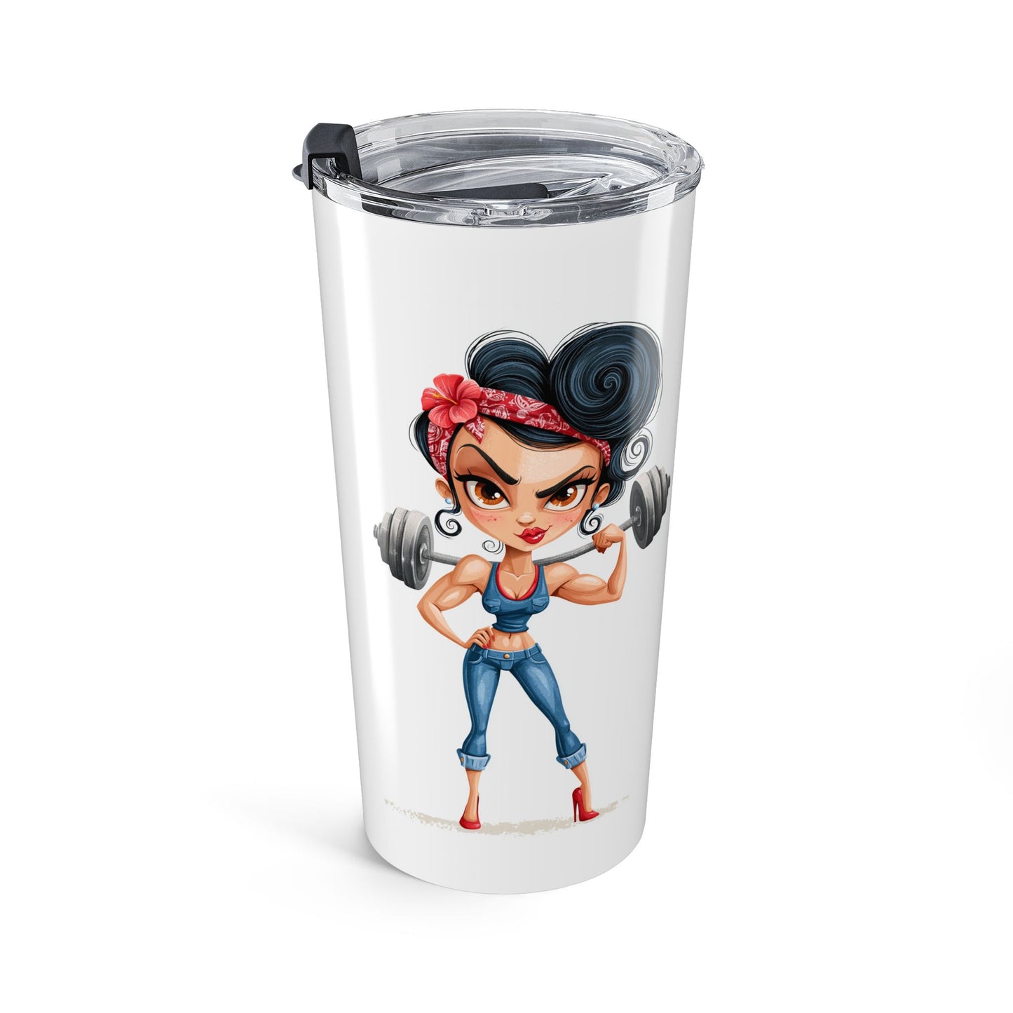 20oz Ceramic Tumbler with Colorful Graffiti Mermaid Design