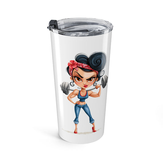 20oz Ceramic Tumbler with Colorful Graffiti Design