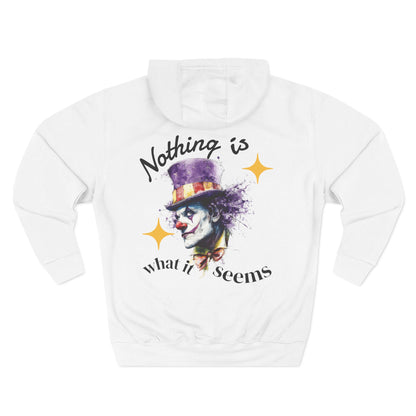 Hoodie — "Nothing Is What It Seems" Women's Artistic Joker Fleece Hoodie