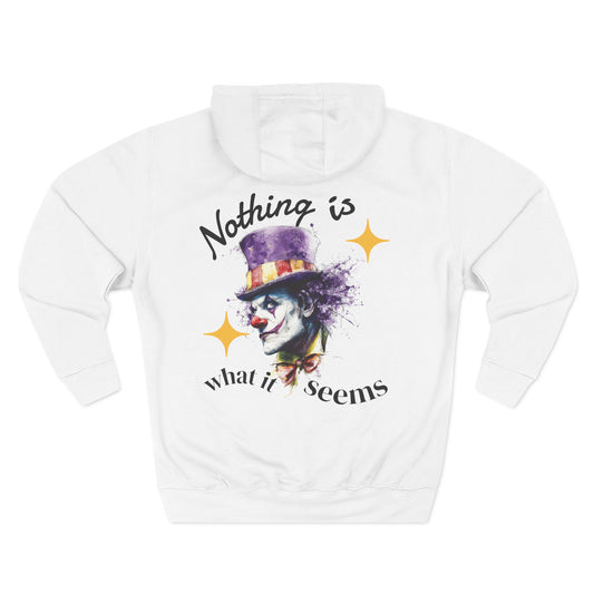 Hoodie — "Nothing Is What It Seems" Women's Artistic Joker Fleece Hoodie