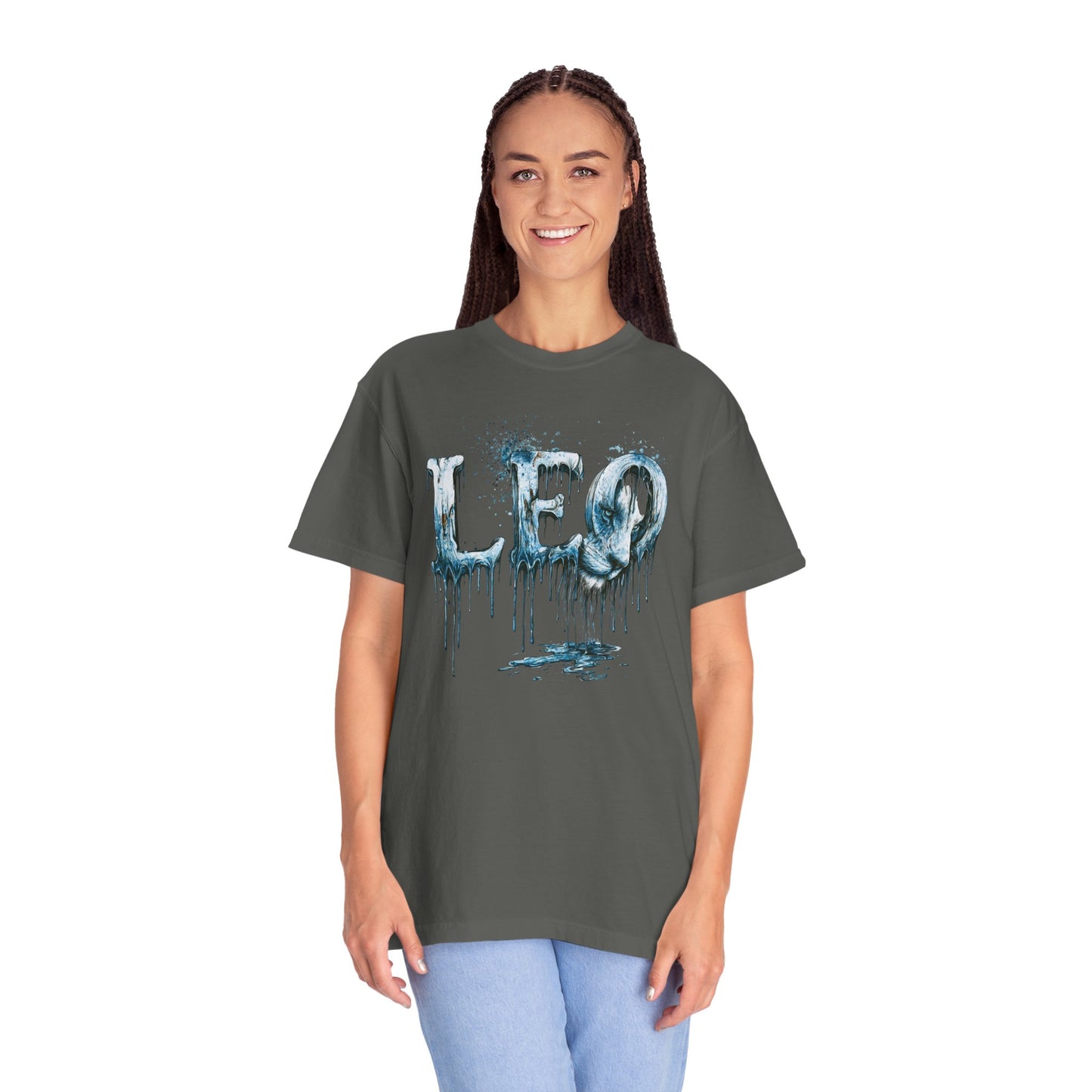 Leo Graphic T-Shirt — Frost Drop Zodiac Tee
