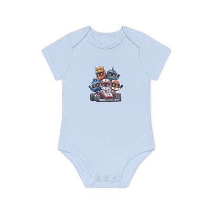 Baby Bodysuit — Cute Racing Kart Crew Graphic Organic Infant One-Piece