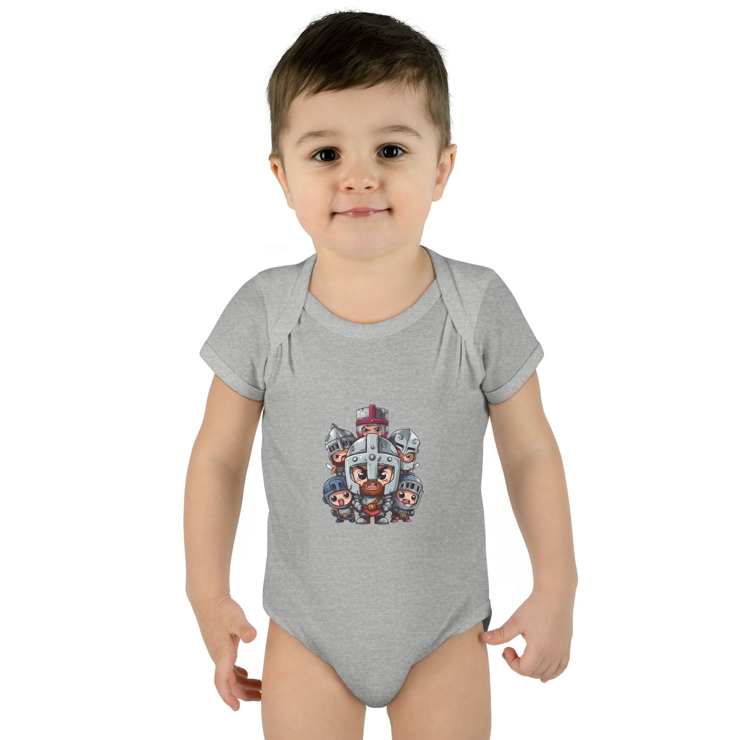 Baby Bodysuit — Cute Cartoon Viking Family Graphic