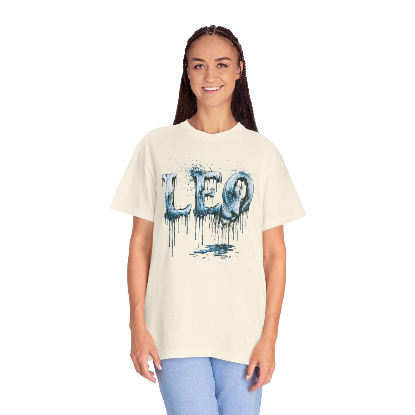 Leo Graphic T-Shirt — Frost Drop Zodiac Tee