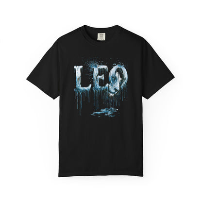 Leo Graphic T-Shirt — Frost Drop Zodiac Tee