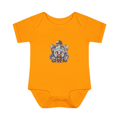 Baby Bodysuit — Cute Cartoon Viking Family Graphic