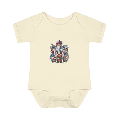 Baby Bodysuit — Cute Cartoon Viking Family Graphic