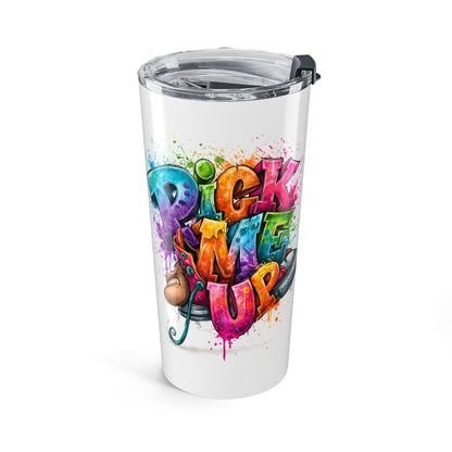 20oz Ceramic Tumbler with Colorful Graffiti Mermaid Design