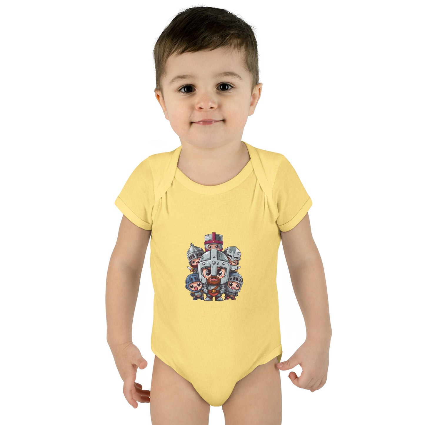 Baby Bodysuit — Cute Cartoon Viking Family Graphic