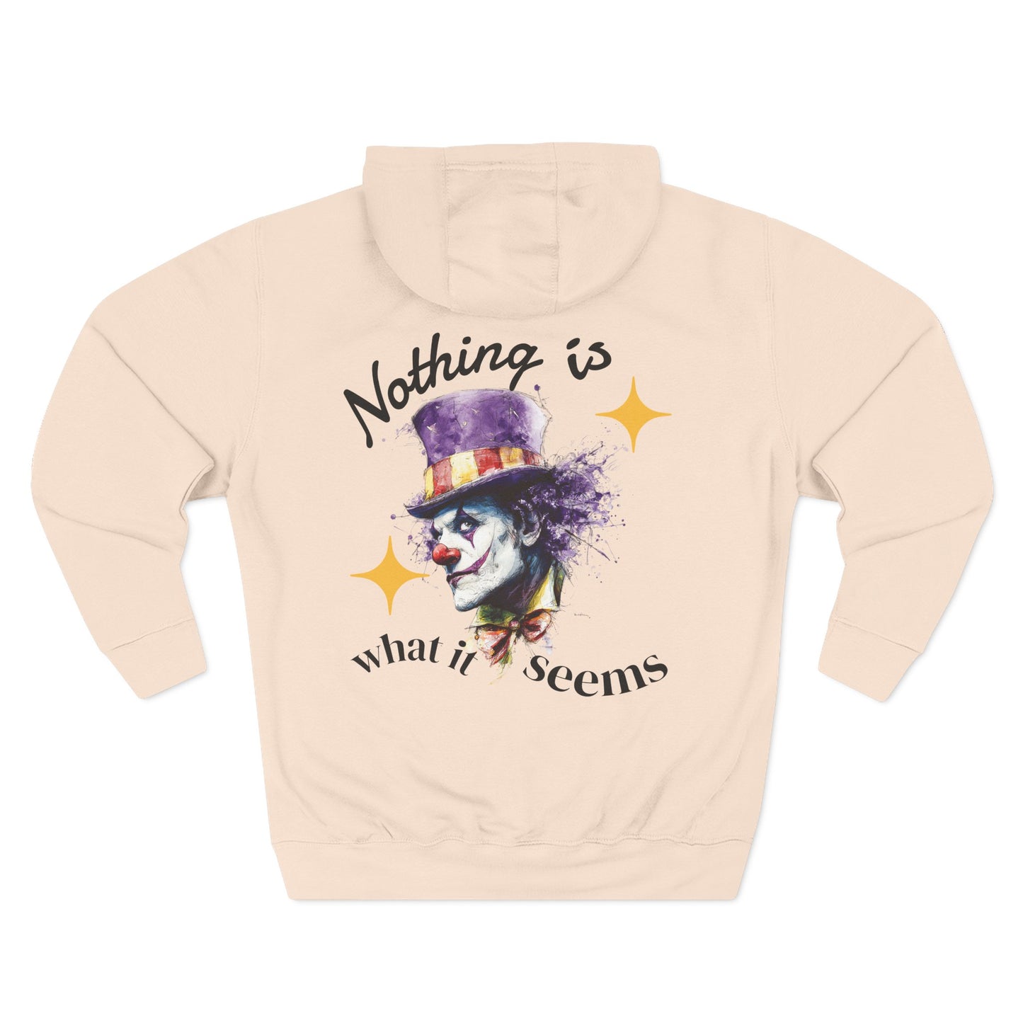 Hoodie — "Nothing Is What It Seems" Women's Artistic Joker Fleece Hoodie