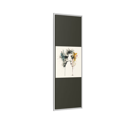 Framed Matte Canvas Art — Abstract Watercolor Faces Wall Print