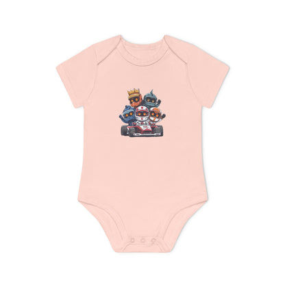 Baby Bodysuit — Cute Racing Kart Crew Graphic Organic Infant One-Piece