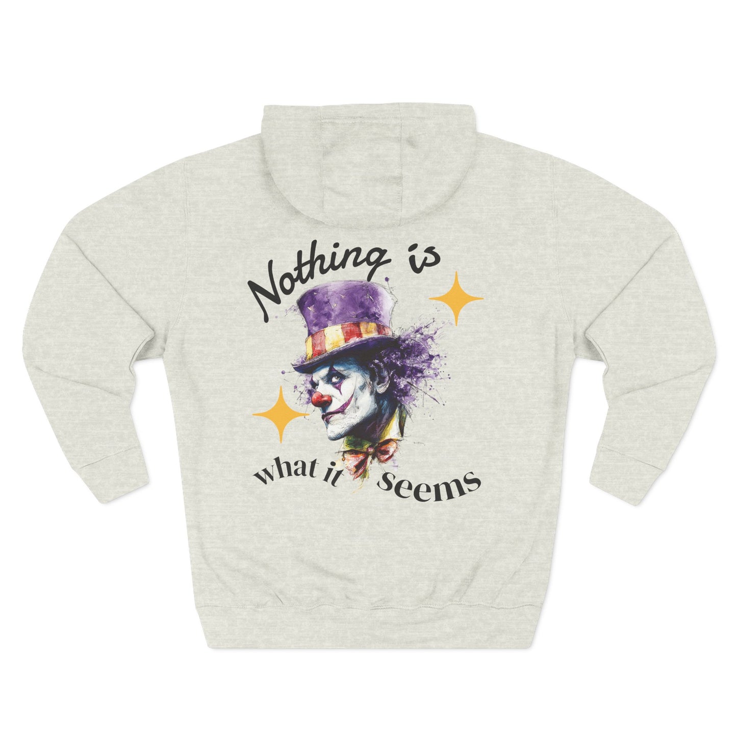 Hoodie — "Nothing Is What It Seems" Women's Artistic Joker Fleece Hoodie