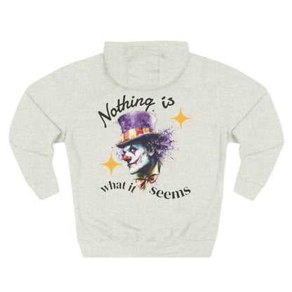 Hoodie — "Nothing Is What It Seems" Women's Artistic Joker Fleece Hoodie